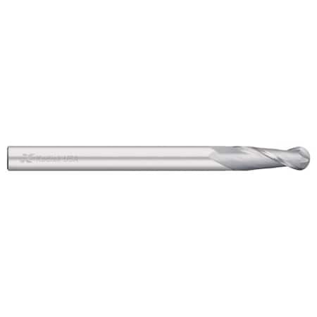 3/4 2 Flute Carbide Endmill Single End Ball Nose Extra Long Length